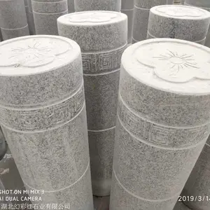 供应灰色挡车柱 湖北挡车柱花岗岩生产厂家 异形石材挡车柱