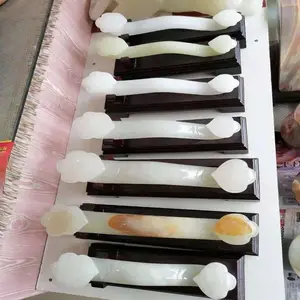 焕环祥|玉如意摆件 玉石原石雕刻 办公室客厅装饰 乔迁开业新居礼品