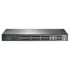 TP-LINK TL-SH8434F万兆上联堆叠式三层网管光纤交换机QSFP+端口