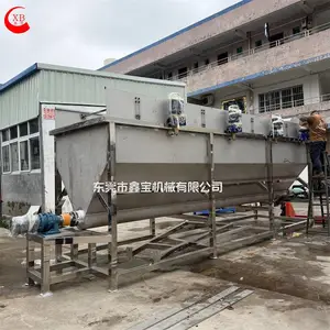 整机不锈钢沉浮清洗分离水槽 6米长PC清洗槽 破碎料清洗生产厂家