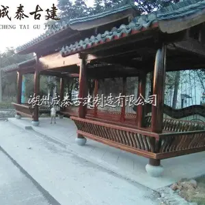 景观凉亭长廊定做 古建长廊价格 古度假村长廊凉亭 安徽别墅凉亭 古建公交长廊