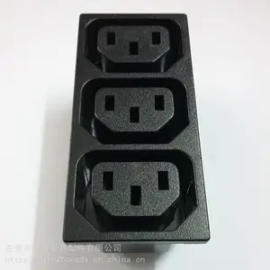 厂家供应电器插座机柜AC电源输出电器母座三联IEC电源插座