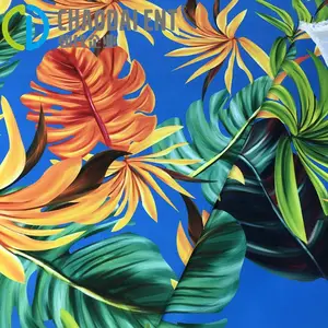 海洋回收再生桃皮绒 夏季沙滩裤印花服装面料