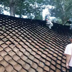 河道坡面加固土工格室 防滑坡蜂巢土工格栅伸缩自如