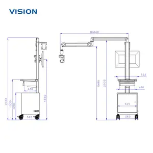 VISION 24065x01| 手术远程示教移动推车 移动推车带摄像吊臂转播车