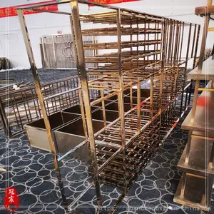 中法院不锈钢电视机展示架 白色喷漆表面效果图