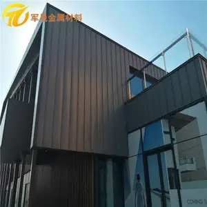 高端会所装修用 0.9mm氟碳漆铝镁锰屋面板立边咬合金属屋面