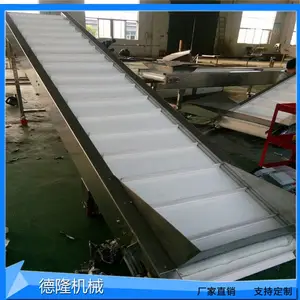 德隆厂家爬坡食品输送机传输带传送机爬坡机提升机升降平台