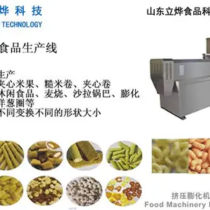 洋葱圈生产设备膨化休闲食品生产线麦香鸡块设备膨化机厂家