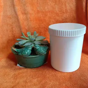 500g条纹旋盖厚壁膏霜瓶PP泥膜磨砂膏瓶磨砂膏按摩膏瓶日化塑料瓶