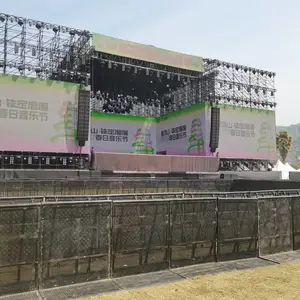 黑色防爆铁马护栏租赁大型音乐节室外活动隔离人群安全防护