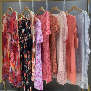 【遇见天】同公司真丝连衣裙 晒谷场连衣裙19年新款品牌女装折扣尾货走份一手货源 真丝连衣裙货源