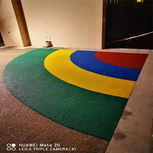 双层彩色EPDM弹性塑胶跑道材料厂家 黑胶颗粒弹性塑胶跑道面层施工