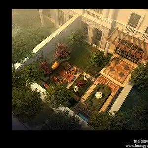 绍兴别墅鸟瞰图设计,商业街鸟瞰图