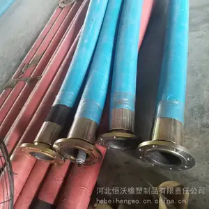 203mm排水橡胶管 高压大口径钢丝编织胶管 法兰橡胶管 恒沃橡塑