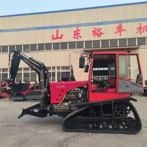 120马力履带拖拉机 大马力耕地机 20挖机大臂 280度旋转挖机 水旱两用旋耕机