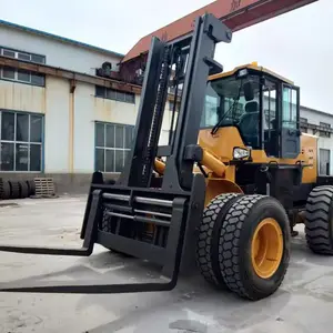 野外施工大型设备搬运机械鲁装12吨四驱越野叉车
