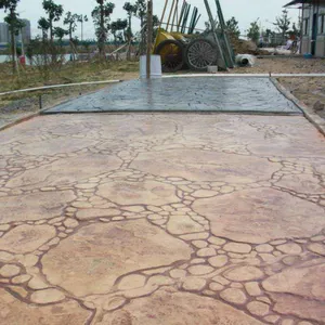 标准压花地坪施工 压花地面怎么做出来的 福建 福州材料配送 工程施工