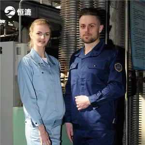 供应黑色男防酸碱服_伟红服饰耐穿防静电工作服_德州春秋款防静电工作服