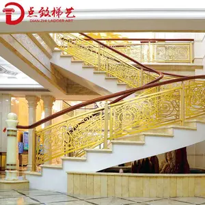 欧式浮雕铜艺楼梯护栏复式楼梯扶手栏杆单支柱定制