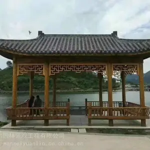 供应淮安防腐木长廊厂可定制各类 长廊 花架 花箱 葡萄架 古建长廊