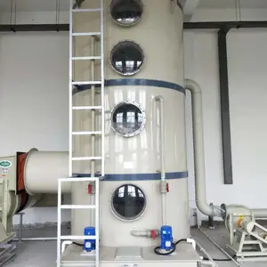 山东寒亭转运站3万风量生物除臭塔安装验收完成
