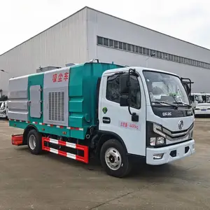 国六东风小多利卡D6后置吸尘车，煤场6方吸灰车