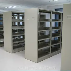 供应图书馆书架钢制双面书架阅览室资料架可定制
