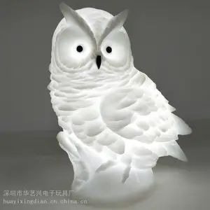 发光玩具防水抗摔灯罩猫头鹰狐狸兔子等各种动植物造型小夜灯