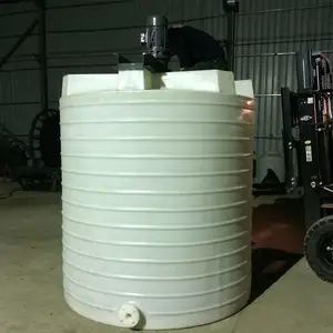 商丘市5吨洗洁精复配桶5立方PE防腐蚀塑料罐5T絮凝剂搅拌罐5000L消毒液溶药罐