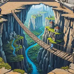 地面彩绘地画绘画设计制作3D地画手绘地画设计