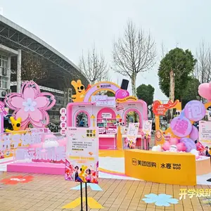 大连舞台展位搭建公司-桁架舞台搭建公司-背景板拍照打卡区布置公司