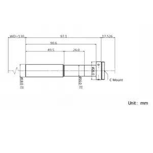 MVL-HY-08-130 ��������1/2Ӣ��130mm 0.8xԶ�ľ�ͷ ����ͬ���ӿ�
