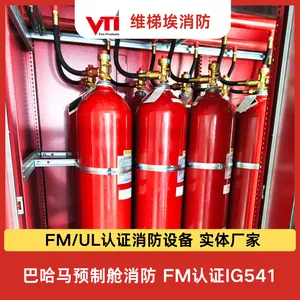 出口项目 巴哈马预制舱消防 FM认证IG541气体灭火系统 美国进口安素