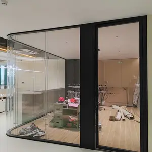 钢铝全景双玻电动百叶隔断 汕头 办公隔断 电动百叶帘 双玻隔断 定制生产