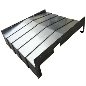 定制850/1060机床导轨钢板防护罩加工中心防尘罩XY轴伸缩钢板护板