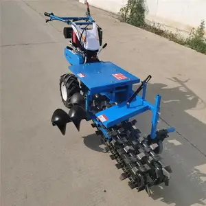 电缆管道开沟机 多用途小型手扶链条挖槽机 挖深沟机