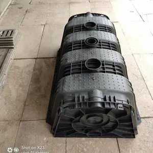 渗透渠施工方法 溢流渗透井 HDPE截污挂篮 塑料拦污框