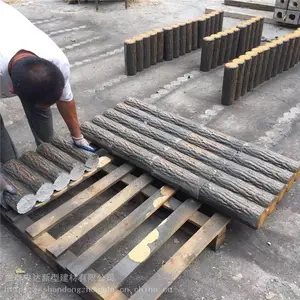 滨州厂家出售市政工程绿化仿木桩 水泥仿木桩围栏