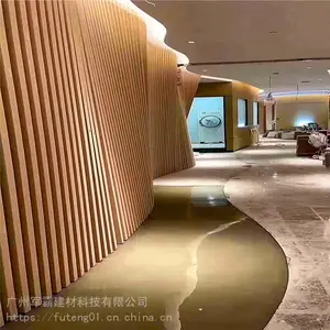 军霸建材外墙热转印木纹四方通型材铝方管铝合金天花幕墙工程规格定做