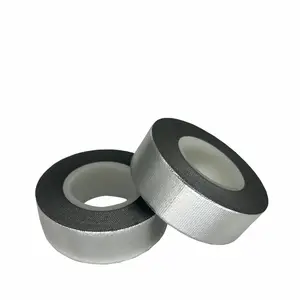 玻纤铝箔胶带阻燃加厚耐高温隔热新能线束胶带可手撕铝箔玻纤胶带