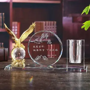 办公室桌面摆件水晶装饰品书房笔筒家居摆设领导开业礼品