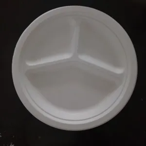 供应***纸浆盘可降解纸盘一次性盘DIY绘画盘甘蔗浆圆盘