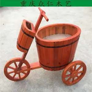 实木广场商业花箱 防腐木道路景观花箱生产 众仁木艺