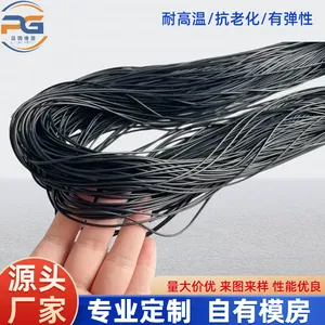 厂家生产黑色硅胶绳 耐高温柔软圆形实心硅胶条抗老化超细装饰条