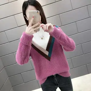 秋冬外贸韩版女式毛衣 杂款拉链连帽女装毛衣 地摊货源批发