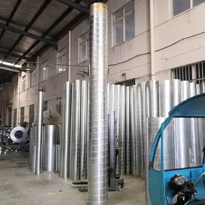 安庆地区加工定制螺旋风管、镀锌铁皮螺旋通风管道、不锈钢螺旋风管
