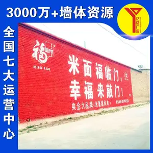 威海户外墙面广告银行墙体广告句句同心携手共进