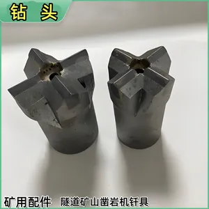 一字风钻头 Φ32mm 材质40Cr TY28凿岩机十字钎头 矿山隧道钻尖