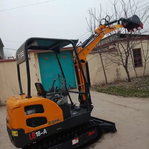 建筑LB-18-A小型履带挖掘机果园农用微型钩机多功能推土迷你小挖掘机工程